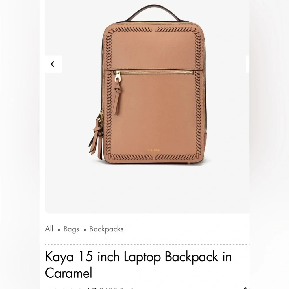 CALPAK Tan Women's Backpack - Picture 3 of 4